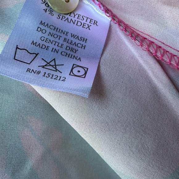 Pink and Yellow Maxi Sundress with Puff Sleeves - Picture 4 of 10